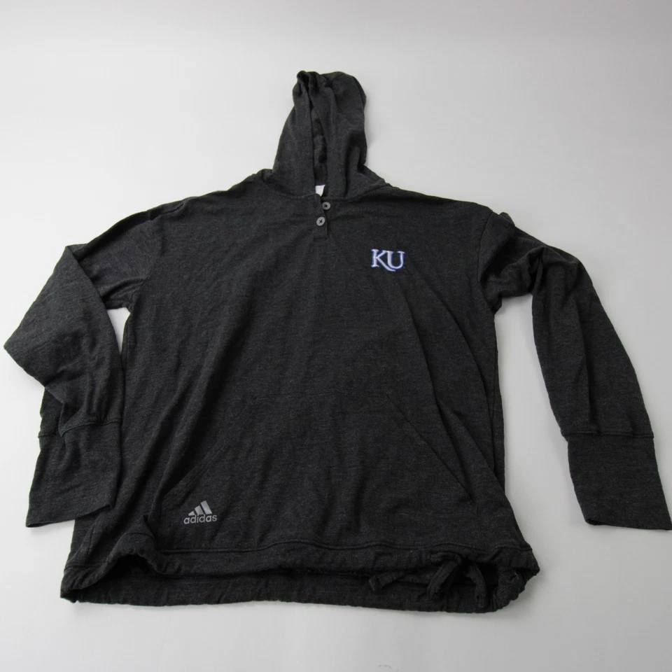 Kansas Jayhawks Adidas Aeroready Sudadera Para Mujer Gris Oscuro Usada Foto 1 de 1