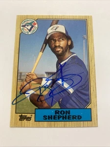 Ron Shepherd Autografiado 1987 Topps Tiffany #643 Toronto Blue Jays B-40 - Imagen 1 de 2