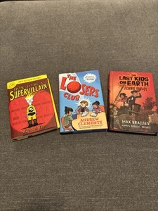 Lot-Hard Cover How Yo Be A supervillain, The losers club, The last Kids On earth - Picture 1 of 5