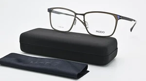 MODO Brille Model 4101 SMK 54-19 145 Matt Grau Rechteck Titanium Leicht Large - Picture 1 of 7