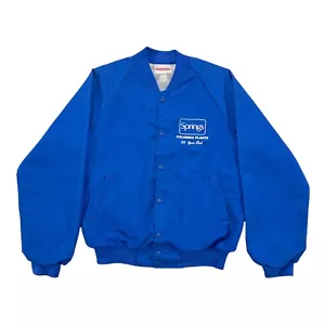 Hartwell Men’s Windbreaker Jacket M Blue Vintage Springs 25 Year Club Made USA - Picture 1 of 5