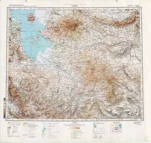 Russian Soviet Military Topographic Map - URMIA (Iran) 1:500 000, ed.1981 - Picture 1 of 6