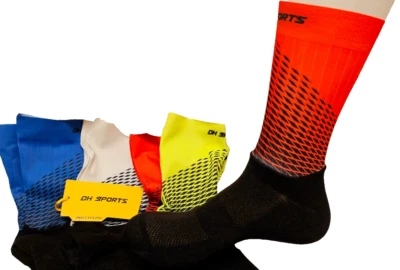 4 PAIRS ! Cyling Socks Anti Slip Silicone Hi-Tech Fabrics PRO's Choice Men Women - Image 1 of 4