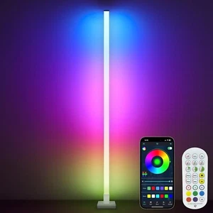 LED Smart Floor Lamp, Corner Floor Lights, Color Changing Light, Sync to Music - Picture 1 of 6