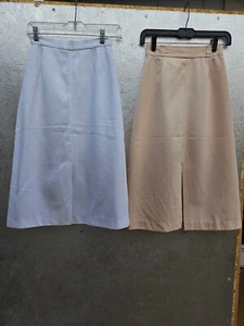 2 Vintage Midi Röcke A-Linie ähnlicher Stil & Größe One pfirsichfarben weiß Small 5-6 - Bild 1 von 18