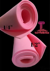 Tapicería de espuma de coser rosa primera calidad 1/2 ""Relleno con respaldo de scrim | 56" de ancho - Imagen 1 de 3