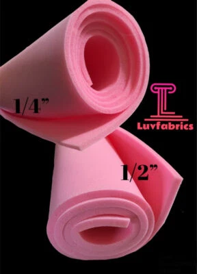 Pink Sew foam Upholstery first quality 1/2 " Padding W/Scrim Backing | 56"  Wide - Image 1 of 3