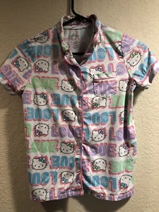 Hello Kitty Girls Short Sleeve Pajama Top – Soft Love Sleepwear Size L - Picture 1 of 4