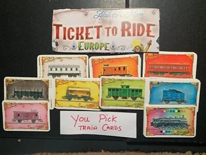 Ticket To Ride Europe TRAIN CARDS You Pick GAME REPLACEMENT CARDS / PIECES - Picture 1 of 21