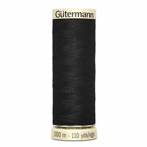 GÜTERMANN MCT Sew-all Thread 100m/110 yds - Polyester All Purpose Thread (Black) - Picture 1 of 4