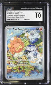 CGC 10 Castform Sunny Form 195/191 IR Surging Spark SSP Pokemon Karte - Bild 1 von 2