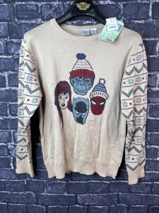 Marvel Boys XL Spiderman Hulk Holidays Winter Knit Sweater - Picture 1 of 7