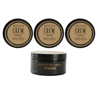 American Crew Classic Pomade 3 x 85 g mittlerer Halt geeignet für lockiges Haar