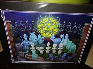 Disney Parks Haunted Mansion 50th A Swinging Wake Dave Avanzino SIGNED Art Print - Picture 1 of 5