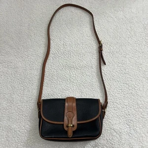 DOONEY BOURKE Vintage Crossbody Equestrian Crossbody Bag Pebble Leather USA Made - Picture 1 of 15