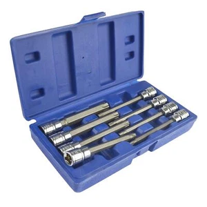 Extra Long Tamper Torx Security Star Bits Tamperproof 3/8” Drive T25 – T60 - Picture 1 of 10