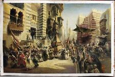 Art oil painting Makovsky-The Handing Over of The Sacred Carpet in Cairo 48"x72"