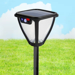 Solar Outdoor Wall Lights Motion Sensor Outdoor Garden Yard Pathway 3 Modes Lamp - Picture 1 of 11
