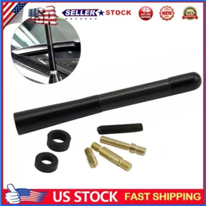 4.7" Car Antenna Carbon Fiber Radio FM Antena Black Kit Universal Screw USA HoeG - Picture 1 of 13