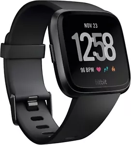 Fitbit Versa Smart Watch, Black/Black Aluminium, One Size (S & L Bands Included) - Picture 1 of 9