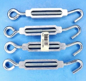 Turnbuckle Hook To Eye Hindley #41404 Zinc Plated Steel Aluminum Body Lot 4 - Picture 1 of 5