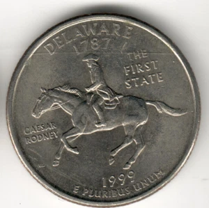 USA - 1999P - Washington ¼ Dollar - Delaware - Spitting Horse - #9643 - Picture 1 of 3