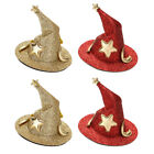 4 Pcs Artificial Halloween Cap Hairpin Child Miniature Witch Hats Clip