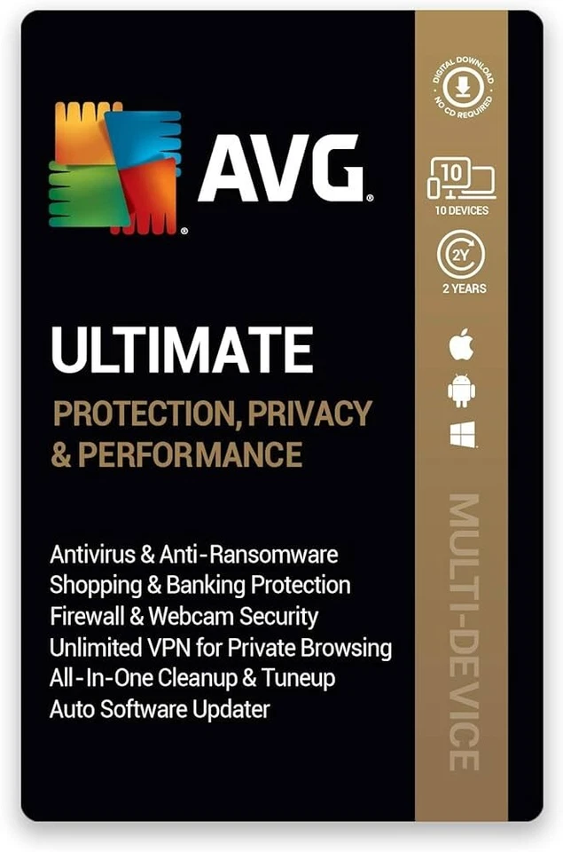 AVG Ultimate (Multi-Device, up to 10 connections) (1 Year) - image 1 of 1