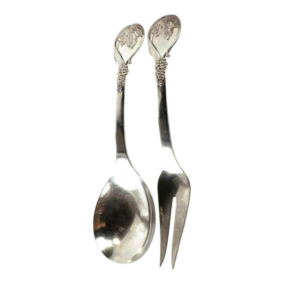 JUEGO DE SERVIR ENSALADA DE VID DE UVA DE PLATA ESTERLINA FRANK M WHITING | 184,6 GR | #8110 Foto 1 de 4