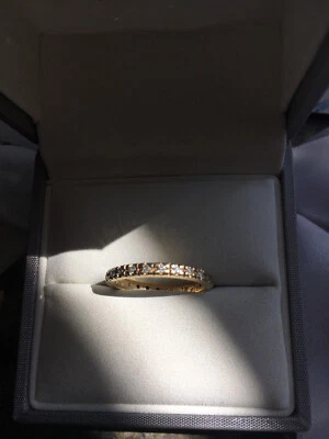 Memory Ring Diamant 0,25 Karat punziert,Eternityring massiv Gold 585 punziert - Bild 1 von 4