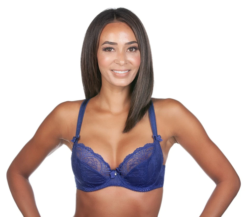 Alegro Innocent Lily Unlined Full Busted Sheer Lace Underwire Bra 9005A - Image 1 of 3