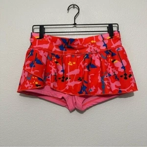 Rei girl’s rash guard skirted swim shorts multicolor red pink blue size L 14-16 - Picture 1 of 3