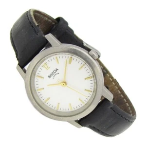 BOCCIA TITANIUM Damen Armbanduhr Gold Leder 148-82 Titan 3ATM Batterie neu S210 - Bild 1 von 2