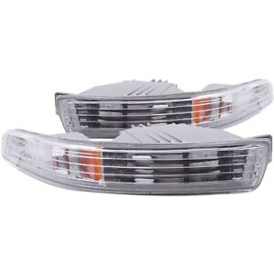 Anzo 511020 Euro Parking Lights Chrome w/Amber Reflector For 94-97 ACURA Integra