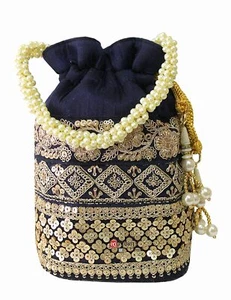 Nuevo Tradicional Mujeres Étnicas Potli Bolso De Mano Bolso - Picture 1 of 4