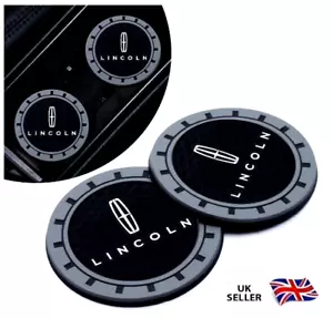 Lincoln Coaster Water Cup Holder Mat Anti-Slip Pad 2pcs 7CM Car accessories UK✅ - Picture 1 of 6