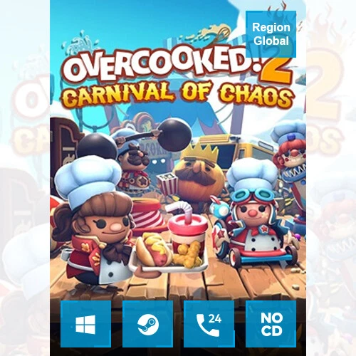 ¡Sobrecocido! 2 DLC Carnival of Chaos para PC Juego Steam Key Región Libre Foto 1 de 1