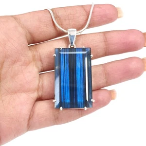 11.96gms High Quality Labradorite Gemstone 925 Silver Bezel Set Pendant 1.80" - Picture 1 of 7
