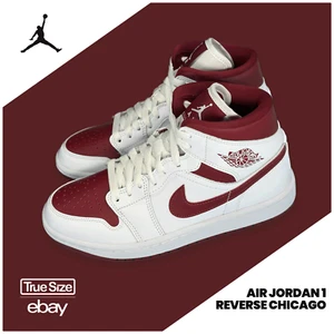 Nike Air Jordan 1 Mid Reverse Chicago Wmns 37,5 - Foto 1 di 7