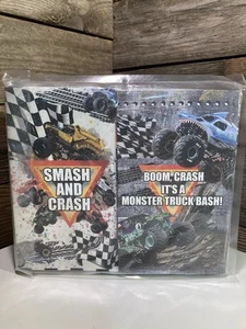 Monster Truck Gift Bags Bulk Happy Birthday Truck Party Bag 24 Bags 24 Stickers - Picture 1 of 2