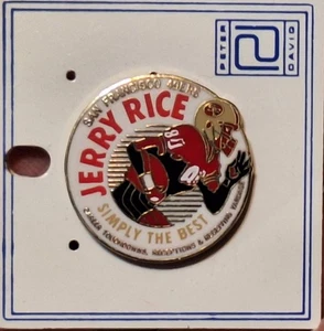 Pin 49ers RARO VINTAGE 1990 San Francisco 49er Jerry Rice simplemente el MEJOR Pin - Imagen 1 de 6