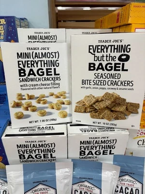 PICK 2!!  Trader Joe’s Mini (Almost) Everything Bagel Sandwich OR Crackers - Image 1 of 3