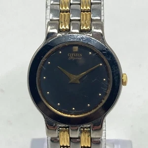 Reloj Citizen Elegance Mujer De Colección 23mm Tono Dorado Plateado Esfera Negra Batería Nueva - Imagen 1 de 20