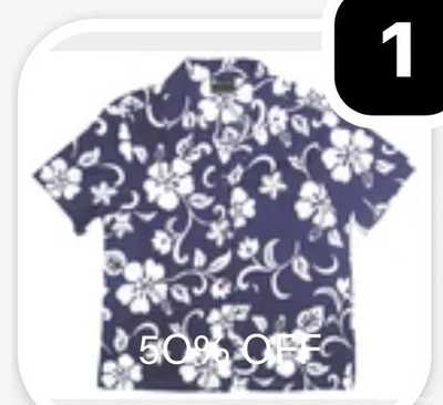 NUEVO CON ETIQUETAS Camisa de Campamento Hibiscus Paradise Damas L Tropical Hawaiana Aloha en Azul Real Foto 1 de 4