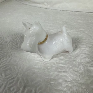 Vintage weißer Avon Scottie Hund Parfum Flakon klein süß  - Bild 1 von 11