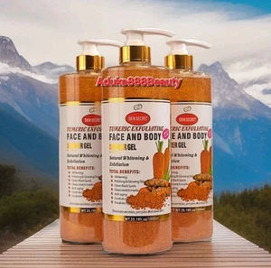 SKIN SECRET EXFOLIATING SHOWER GEL TUMERIC NATURAL WHITENING 1000ml✅️ - Picture 1 of 2