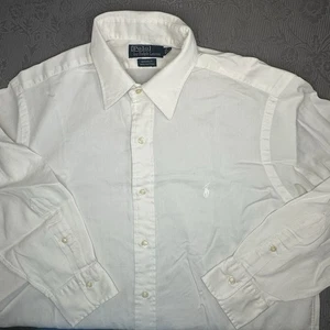 Polo by Ralph Lauren Andrew White Cotton Long Sleeve Button Up 16”Neck 48”Chest - Picture 1 of 12