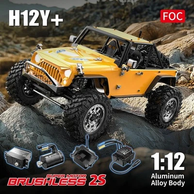 MJX Hyper Go H12Y+ 1/12 Truck RC Car Brushless Fast Basher Crawler Metal Body - Image 1 of 4