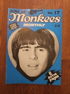 The Monkees 1967 UK Original Monthly Magazine No 17 June 1968 - Imagen 1 de 3