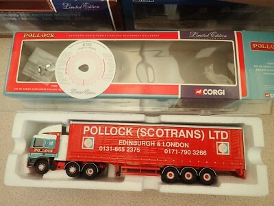 Corgi Ltd Edn 75205 ERF EC Curtainside Pollock (Scotrans) Ltd Undisplayed - Image 1 of 4